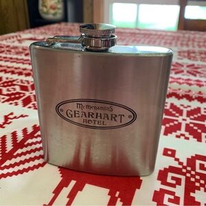 McMenamins Gearhart Hotel Silver Color Metal Flask